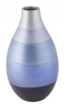 Vaza metalica cu decoratii albastre AP829005