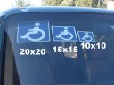 semne pentru persoane cu handicap pentru auto